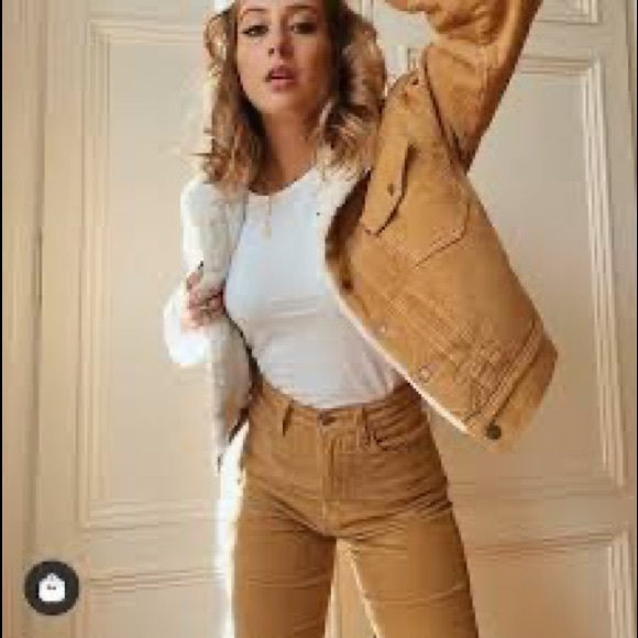 NWT Levi's Ribcage Bootcut Boot Cut Corduroy Pants Iced Coffee Cords Brown - Picture 4 of 6